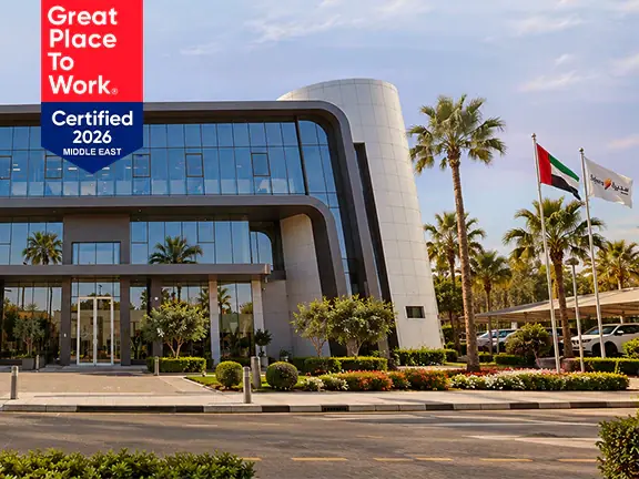 مبنى المقر الرئيسي للمجموعة وعليه شارة Great Place to Work المعتمدة لعام 2026