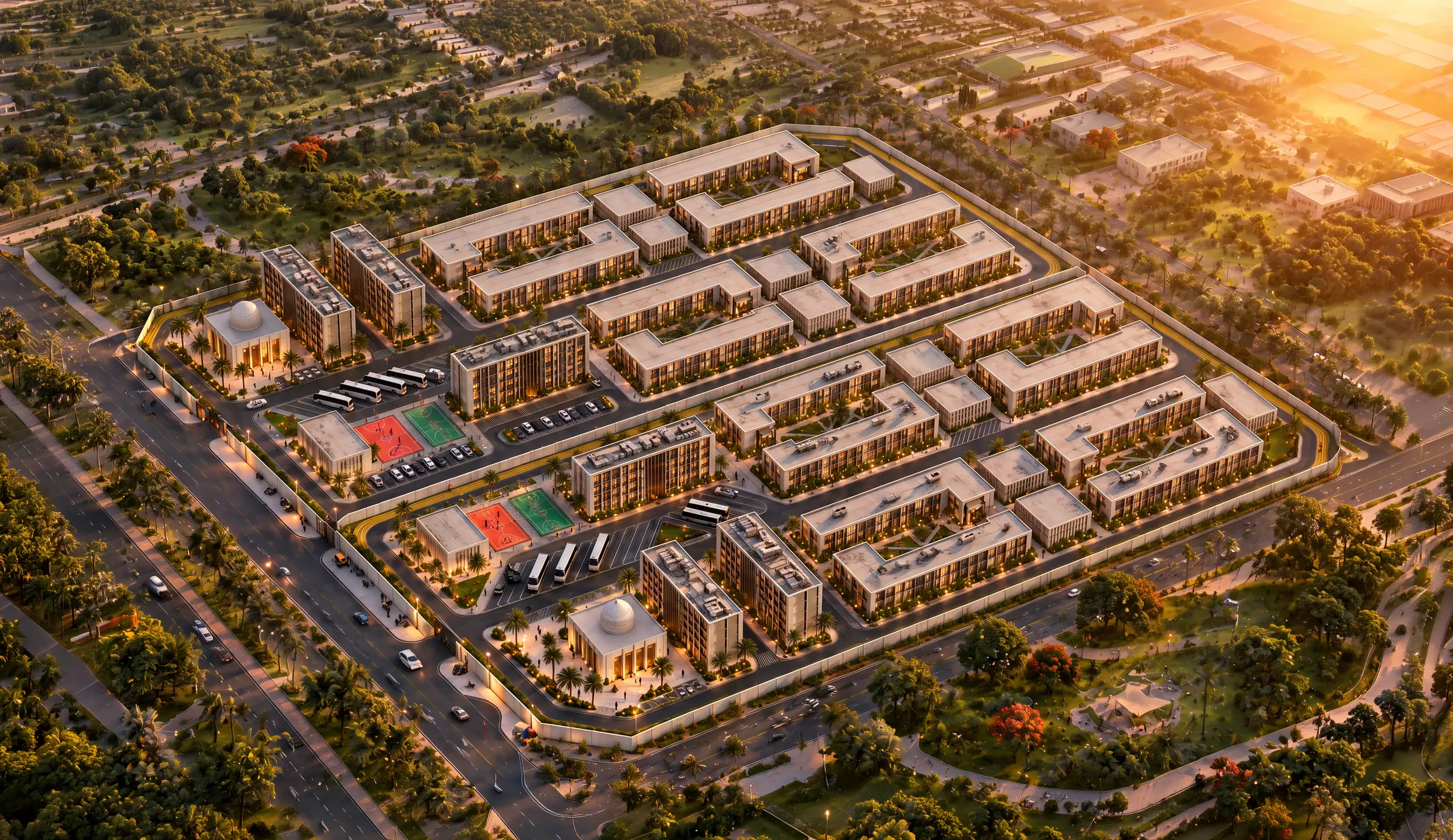 تصور جوي لمجمع أريام كيزاد المعمورة